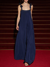 Load image into Gallery viewer, Women's Fashion Suspender Chiffon Pleated Jumpsuit