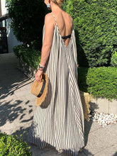 Load image into Gallery viewer, V-neck Letter Sleeveless Casual Loose Dress