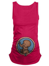 Load image into Gallery viewer, Maternity Casual Fun Baby Printed Sleeveless T-shirt