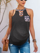 Load image into Gallery viewer, Leopard Stitching Vest Pocket Maternity Tops