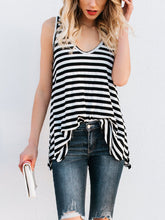 Load image into Gallery viewer, Striped Vest Round Neck Women's Top