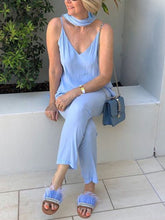 Load image into Gallery viewer, Solid Color Sleeveless Light Temperament Women's Suit