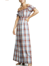 Load image into Gallery viewer, Women's Fashion Off-The-Shoulder Check Jumpsuit