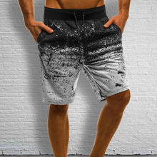 Load image into Gallery viewer, Men Drawstring Waist Ombre Shorts