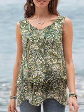 Load image into Gallery viewer, Maternity Casual Loose Floral Print Sleeveless T-shirt