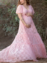 Load image into Gallery viewer, Maternity Bohemian Sexy Lace Elegant Sleeve Evening Dress