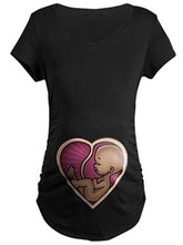 Load image into Gallery viewer, Maternity Casual Fun Baby Printed Short-sleeved T-shirt