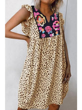 Load image into Gallery viewer, Leopard Print Shirt Dress Women