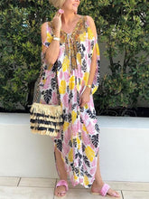 Load image into Gallery viewer, Off-The-Shoulder Printed Casual Women's Dress