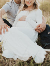 Load image into Gallery viewer, Off The Shoulder Long Sleeve Loose Maternity Dress