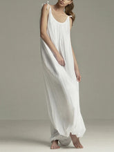 Load image into Gallery viewer, Women's Fashion Super Loose White Lace-Up Jumpsuits
