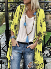 Load image into Gallery viewer, Cardigan Mid-length Printed Mid-sleeved Cardigan Shirt