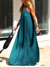Load image into Gallery viewer, Women's Casual Loose Solid Color Off-shoulder Dress