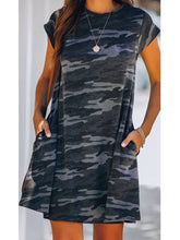 Load image into Gallery viewer, Camouflage Printed Loose Casual Dress