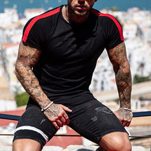 Load image into Gallery viewer, Men's Casual Stitching Round Neck Short Sleeve T-Shirt
