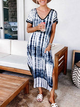 Load image into Gallery viewer, V-neck Tie-dye Loose Casual Dress