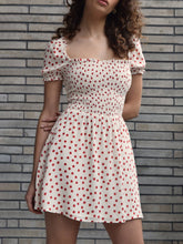 Load image into Gallery viewer, Women's Elasticated Pleated Square Collar Swing Mini Dress