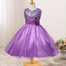 Load image into Gallery viewer, Sequin Maxi Dress Flower Belt Mesh Tutu