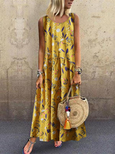 Load image into Gallery viewer, Women's Casual Printed Round Neck Sleeveless Dress