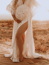 Load image into Gallery viewer, Lace Hollow Loose Elegant Maternity Dress