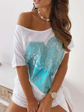 Load image into Gallery viewer, Crew Neck Printed Casual Top
