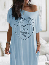 Load image into Gallery viewer, Women's Cartoon Printed Short-Sleeved Long Pocket Dress