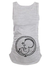 Load image into Gallery viewer, Maternity Casual Fun Baby Printed Sleeveless T-shirt