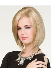 Load image into Gallery viewer, Female Middle Long Hair Oblique Bangs Blonde Wig