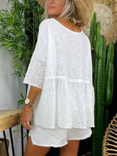 Load image into Gallery viewer, Lace Hollow Round Neck Women's Tops