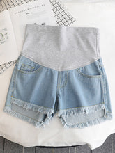 Load image into Gallery viewer, Maternity Fashion Irregular Wide-Leg Denim Shorts