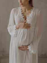 Load image into Gallery viewer, Maternity Dress Elegant Strapless V-neck Photo Dress