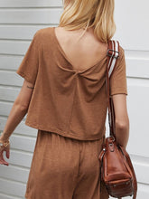 Load image into Gallery viewer, Solid Color Round Neck Halter Home Women's Suit