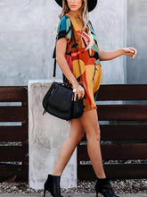 Load image into Gallery viewer, Maternity Fashion Printed Round Neck Short Sleeve Dress