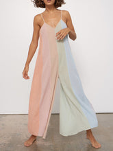 Load image into Gallery viewer, Women's Casual Colorful Stripes Stitching Suspenders Jumpsuit