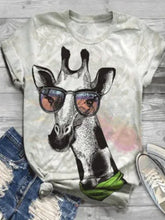 Load image into Gallery viewer, Retro Abstract Animal Print Loose T-shirt Spot