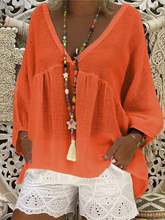 Load image into Gallery viewer, Women's V-Neck Pullover Shirt And White Shorts