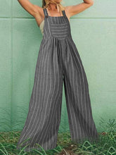Load image into Gallery viewer, Women's Casual Striped Pocket Sling Jumpsuit