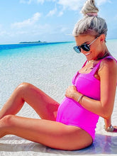 Load image into Gallery viewer, Maternity Casual Sexy V-neck Solid Color Swimsuit