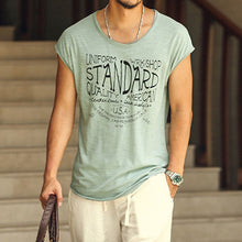 Load image into Gallery viewer, Letter Printing Casual Retro Vest Men