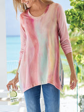 Load image into Gallery viewer, V-neck Printed 7-point Sleeve Top Women's Summer