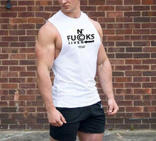 Load image into Gallery viewer, Cotton Fitness Printed Round Neck Men's Tops