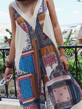 Load image into Gallery viewer, Women's Fashion Printed V-Neck Loose Jumpsuit