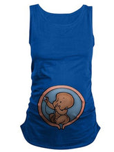 Load image into Gallery viewer, Maternity Casual Fun Baby Printed Sleeveless T-shirt