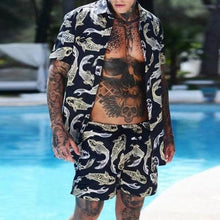 Load image into Gallery viewer, Beach Vacation Printing Loose Men's Suits