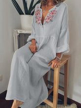 Load image into Gallery viewer, Women's Bohemian Print Casual Maxi Dress