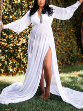 Load image into Gallery viewer, Maternity Dress Elegant Solid Color Photography Dress