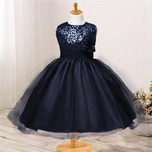 Load image into Gallery viewer, Sequin Maxi Dress Flower Belt Mesh Tutu