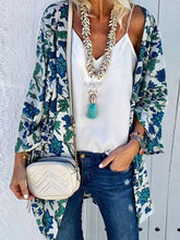 Load image into Gallery viewer, Cardigan Chiffon Printed Beach Blouse
