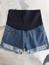 Load image into Gallery viewer, Maternity Fashion Irregular Wide-Leg Denim Shorts