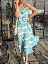 Load image into Gallery viewer, Tie-dye Gradient Round Neck Casual Dress